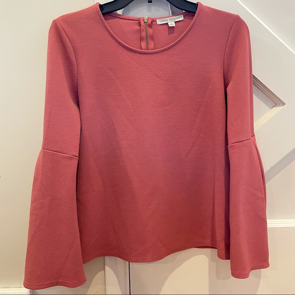 Pink Bell Sleeve Top